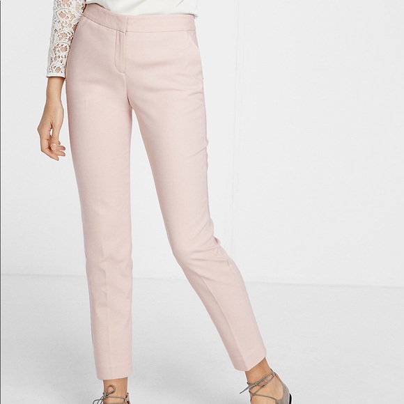 light pink ankle pants